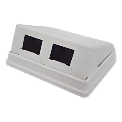 Caja de Pared Angulada Incluye 2 Jacks UTP Cat5e Keystone
