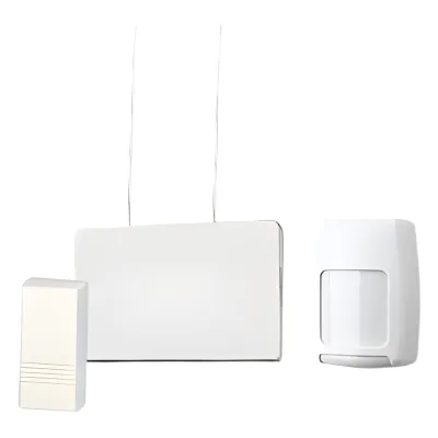 Kit inalámbrico de arranque con receptor, contactos magnéticos y detector de movimiento PIR para panel de alarma Honeywell serie Vista