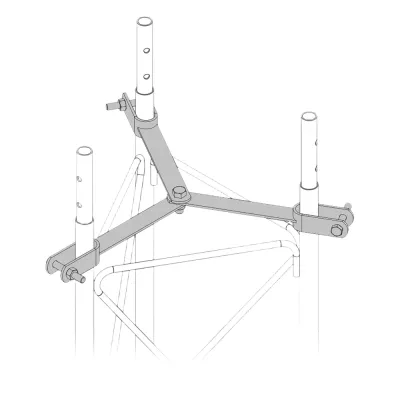 Brida para sujeción de retenida compatible con tramos STZ90G, Galvanizado por Inmersión en Caliente.