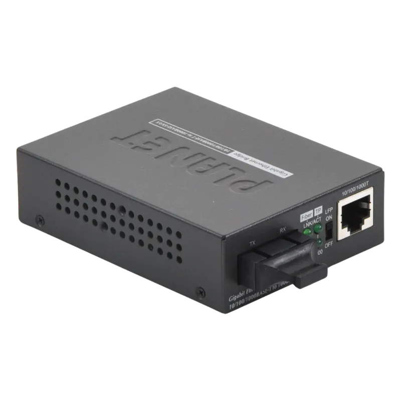 Convertidor de Medios UTP/ Fibra Óptica de 1000 Mbps, Multi-Modo, Hasta 550 m, Conector SC