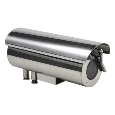 Gabinete para Cámaras Tipo Box (Profesional) / Cumple con Norma Anti-Explosión / Cumple con Norma IP68 / Fabricado en Acero Inoxidable / Limpiaparabrisas Integrado