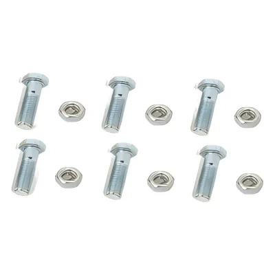 Paquete de 6 tornillos con tuercas de acero inoxidable 1/4 x 1 1/4”.