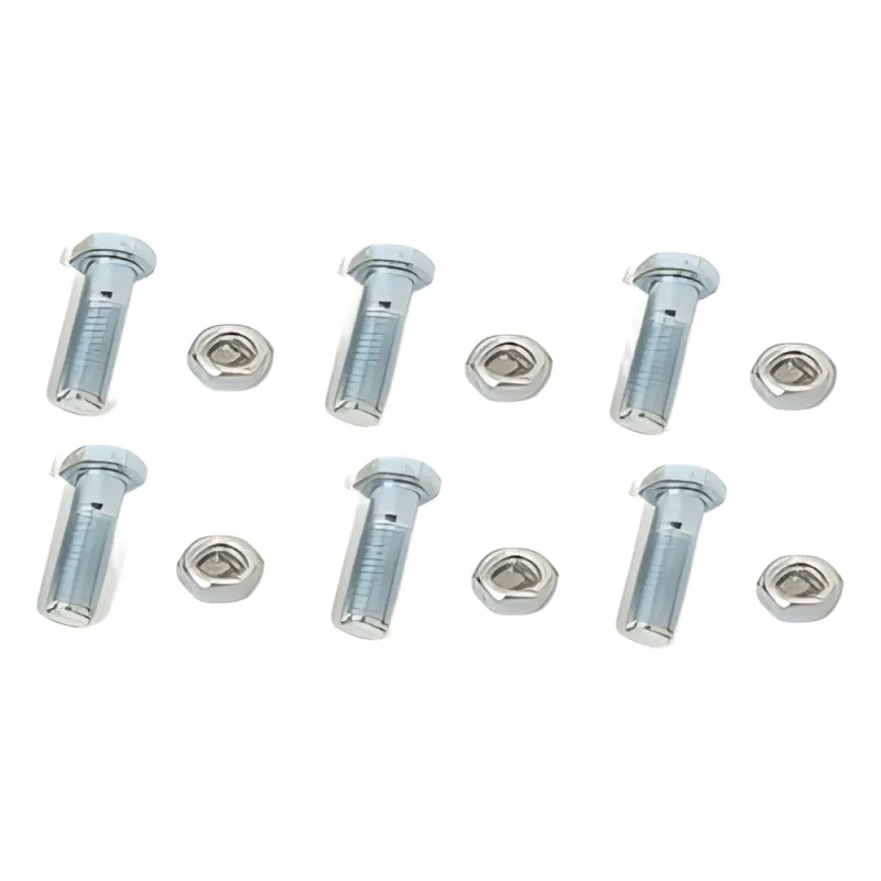 Paquete de 6 tornillos y tuercas de acero inoxidable 1/2 x 3 1/2”.