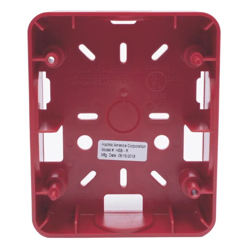 Caja Trasera Resistente a la Intemperie, Roja (para usar con la serie de estrobos HE) (0500-06360) De Hochiki