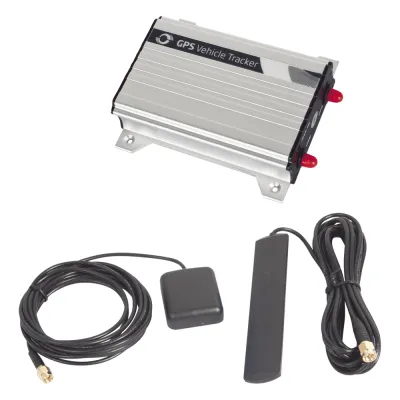 Localizador GPS 2G vía celular con múltiples entradas y salidas digitales, entradas análogas, opción para audio bidireccional,robusta carcasa de aluminio,botón de pánico y cable programador incluidos.