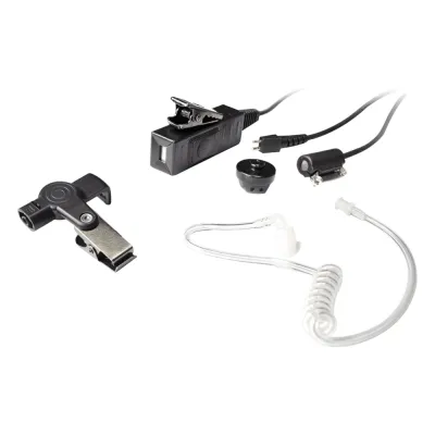 Micrófono - audífono de tres cables con tubo acústico de grado médico con conector multipin para HYTERA y TELOX