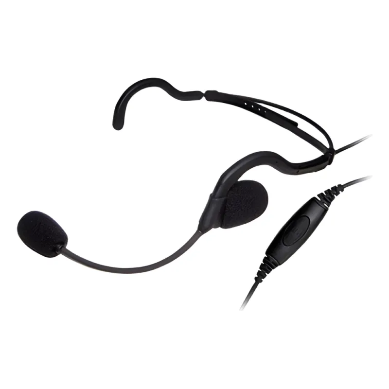 Diadema tras la cabeza con Boom Flexible. Para ICOM IC-F11/ 14/ 3021/ 3013/ 3103/ 3003. Se fija al equipo con tornillos.