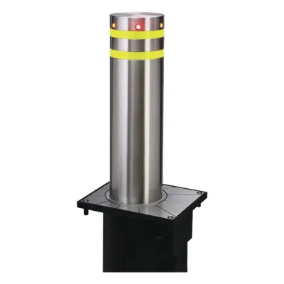 Pilona o Bolardo Neumático / 100% Acero Inoxidable / Alta Velocidad / 275MM Diámetro / Acabado de Lujo