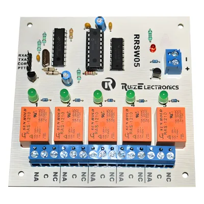 Tarjeta decodificadora para radio switch 5 zonas con DTMF.