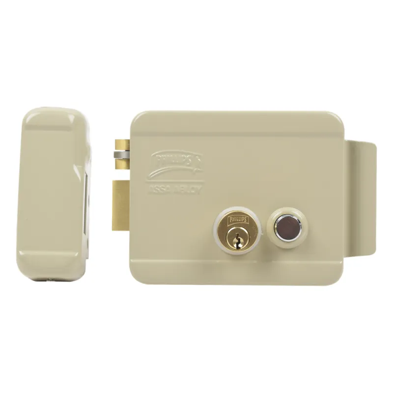 Cerradura Eléctrica / Incluye Llave /Con Botón integrado / Izquierda / Exterior