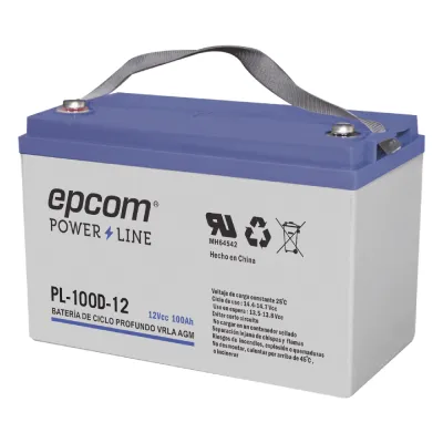 Batería AGM-VRLA Ciclo Profundo / 12 Vcc / 100 Ah / Terminales M6 HEX / Aplicaciones Fotovoltaicas