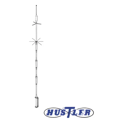 Antena HF, Base, Banda de 10, 15, 20, 40, 75 y 80 mts. 1000 Watt, UHF Hembra, No se Incluyen los Radiales de Piso.