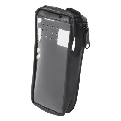Funda Reforzada de Piel, Lazo para Cinto, Ventana Plástica y Cierre Lateral / IC-F3161DS, IC-F4161DS.
