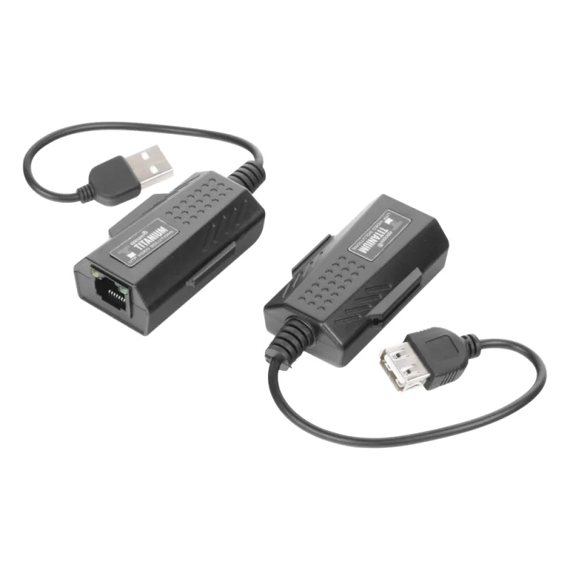 Kit extensor USB por cable UTP Cat 5 / 5e / 6 para Distancias de Hasta 50 Metros / Versión 2.0