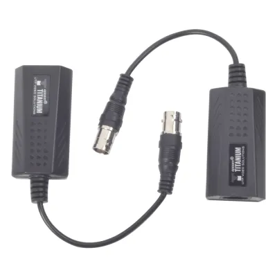 Kit EXTENSOR IP por cable CABLE COAXIAL para distancias de HASTA 200 m / REUTILIZA EL CABLEADO EXISTENTE PARA CONECTAR CÁMARAS IP / No Requiere Energía / Transmisión en Tiempo Real / Protección Contra Sobretensiones Incorporada