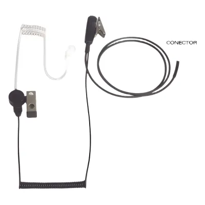 Micrófono - audífono de tubo acústico transparente de grado médico con conector de dos pines para MOTOROLA, ABELL Y HYTERA