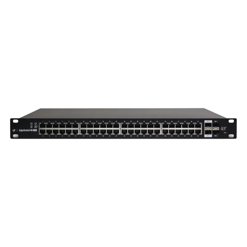 EdgeMAX Switch Administrable 48 Puertos Gigabit, PoE+/Pasivo 24V, 2 SFP, 2 SFP+ 10G, 500W