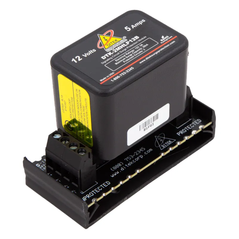 Protector Modular 12 V / 2 Pares / Hot-Swap / Tecnología SAD / Voz Datos y Señalización