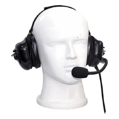 Diadema por detrás de la cabeza con orejeras acolchonadas de gel y micrófono flexible con cancelación de ruido para radios KENWOOD TK-480/2180/3180, NX200/300/410/5000