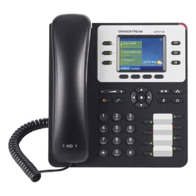 Teléfono IP Empresarial de 3 Líneas con 4 teclas de función, 8 teclas de extensión BLF y conferencia de 4 vías. PoE