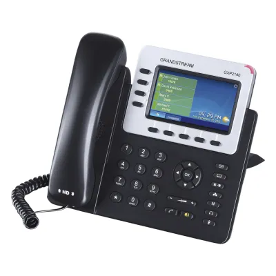 Teléfono IP Empresarial para 4 líneas. Puede agregar hasta 160 BLF (teclas de marcación rápida) con cuatro GXP2200EXT