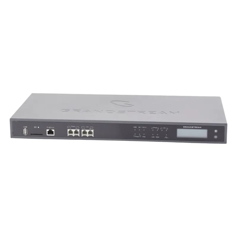 IP-PBX GrandStream Con 1 puerto T1/E1 y 2 puertos FXO, hasta 2000 extensiones con 200 llamadas simultáneas