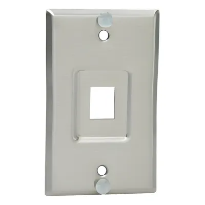 Placa de Pared Telefónica, Salida de 1 Puerto Keystone, de Acero Inoxidable