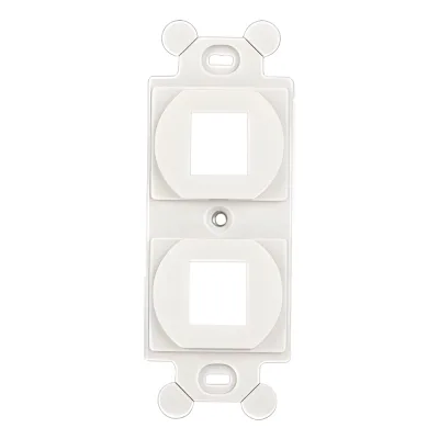 Marco de Módulo NetKey Dúplex, Para Placas Frontales Estándar NEMA 106, Acepta 2 Módulos Keystone, Color Marfil