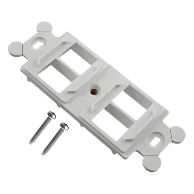 Marco de Módulo NetKey Dúplex, Para Placas Frontales Estándar NEMA 106, Acepta 4 Módulos Keystone, Color Blanco
