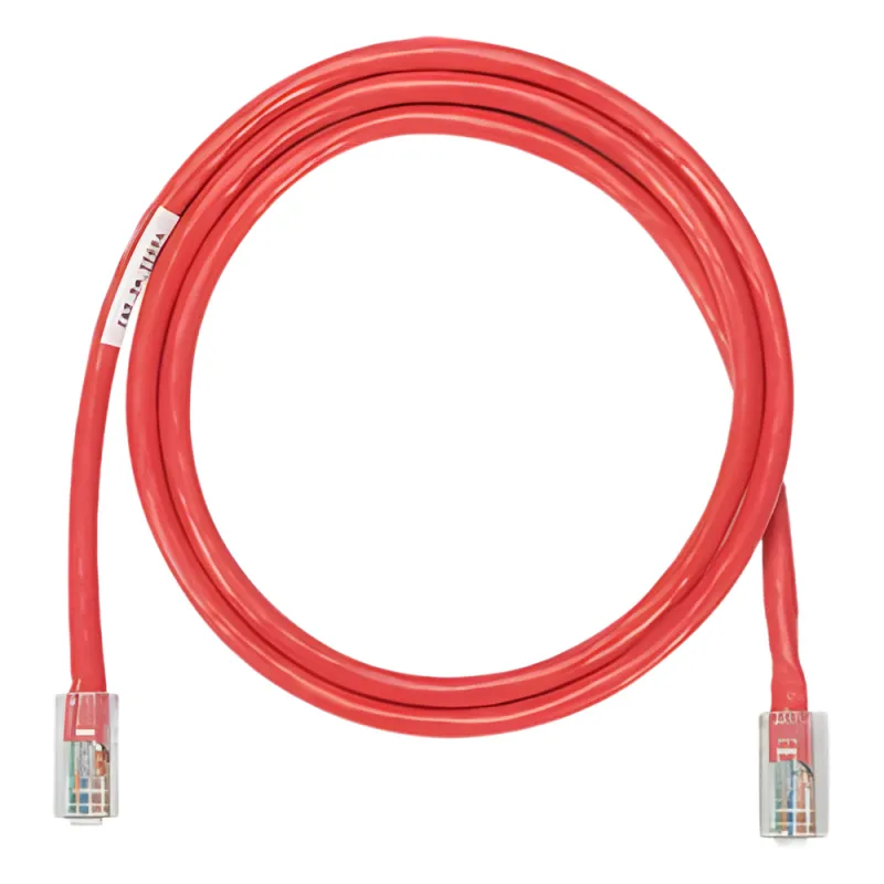 Cable de Parcheo NetKey UTP Categoría 5e, con Plug Modular en Cada Extremo - 0.91 Metros (3 Pies) - Rojo