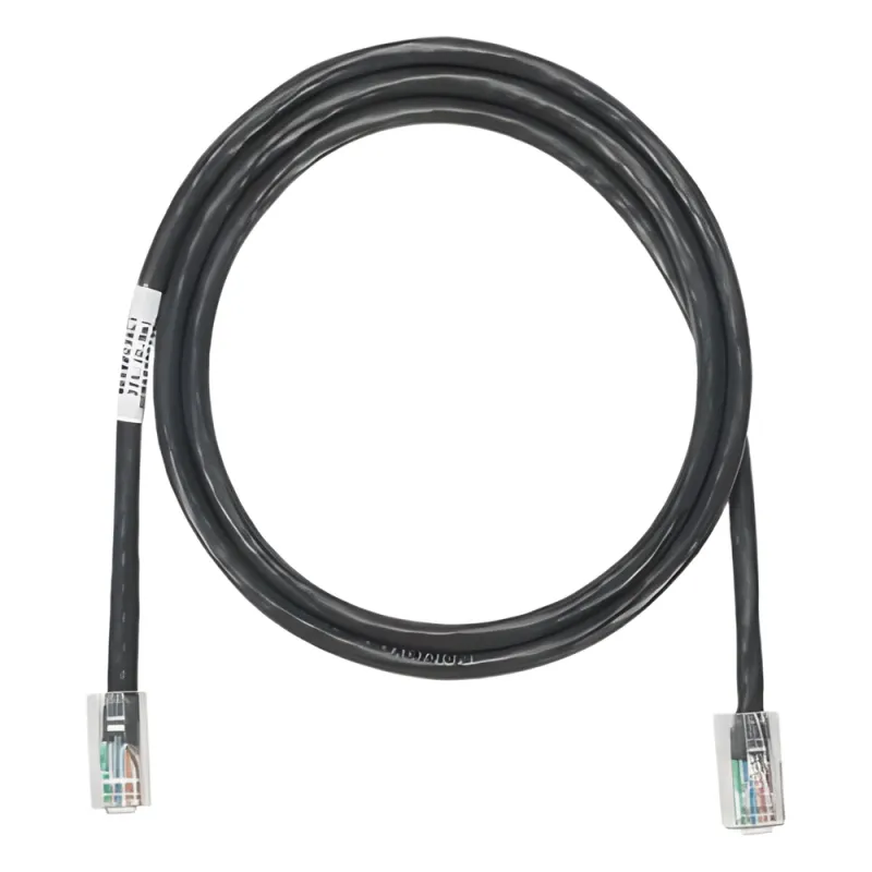 Cable de Parcheo NetKey UTP Categoría 5e, con Plug Modular en Cada Extremo - 2.13 Metros (7 Pies) - Negro