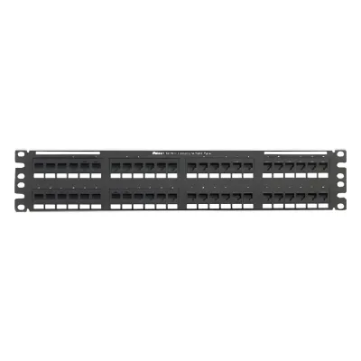 Panel de Parcheo NetKey de Impacto 110, Plano, Categoría 5e, de 48 Puertos, 2UR