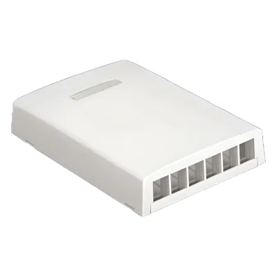 Caja NetKey de Montaje en Superficie, Para 6 Módulos, Color Blanco Mate