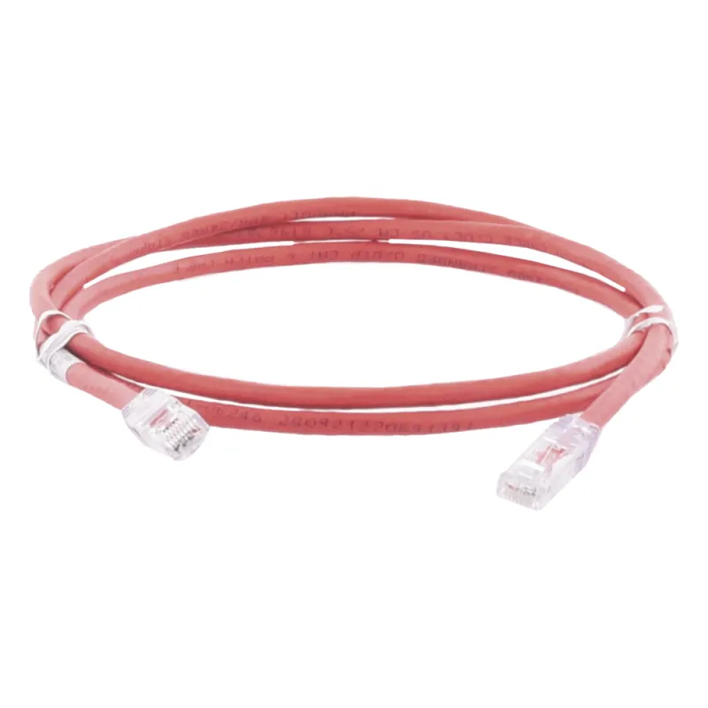Cable de Parcheo NetKey UTP Categoría 6, con Plug Modular en Cada Extremo - 2.13 Metros (7 Pies) - Rojo