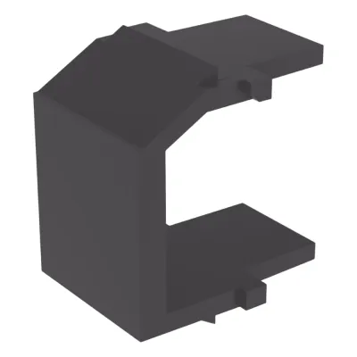 Módulo NetKey de Tapa Ciega (Inserto Ciego), Tipo Keystone, Color Negro, 1 Pieza