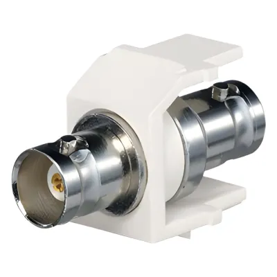 Módulo Acoplador NetKey Coaxial Tipo BNC, Keystone, de 50 Ohms, Color Marfil