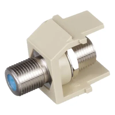 Módulo Acoplador NetKey Coaxial Tipo F, Keystone, de 75 Ohms, 3.0 GHz, Color Marfil