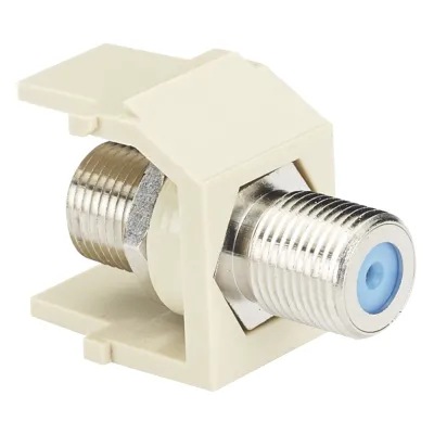 Módulo Acoplador NetKey Coaxial Tipo F, Keystone, de 75 Ohms, 3.0 GHz, Color Blanco Mate