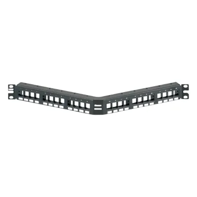 Panel de Parcheo NetKey Modular Keystone (Sin Conectores), Angulado, de 24 Puertos, 1UR