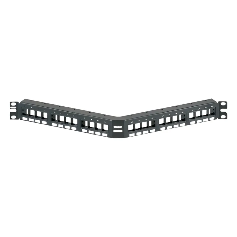 Panel de Parcheo NetKey Modular Keystone (Sin Conectores), Angulado, de 24 Puertos, 1UR