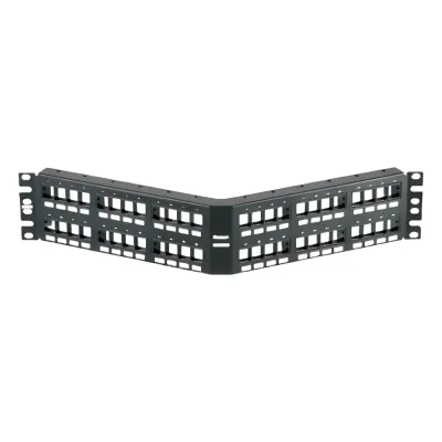 Panel de Parcheo NetKey Modular Keystone (Sin Conectores), Angulado, de 48 Puertos, 2UR