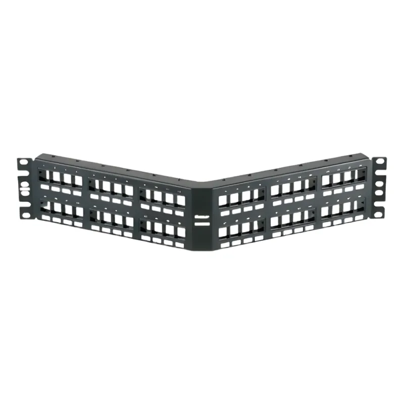 Panel de Parcheo NetKey Modular Keystone (Sin Conectores), Angulado, de 48 Puertos, 2UR