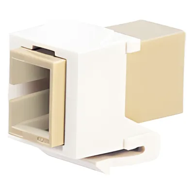 Módulo Acoplador NetKey SC Simplex, para Fibra Óptica Monomodo OS1/OS2, Tipo Keystone, Color Blanco Mate