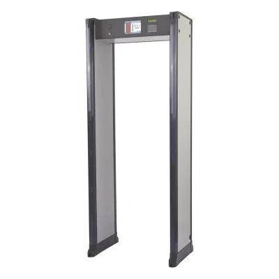 Arco Detector de Metales de 6 Zonas con Anclaje para Fijarse al Piso. Incluye Sensor IR para evitar falsas Alarmas / Certificado por la Administración Federal de Aviación de EE. UU. (FAA)