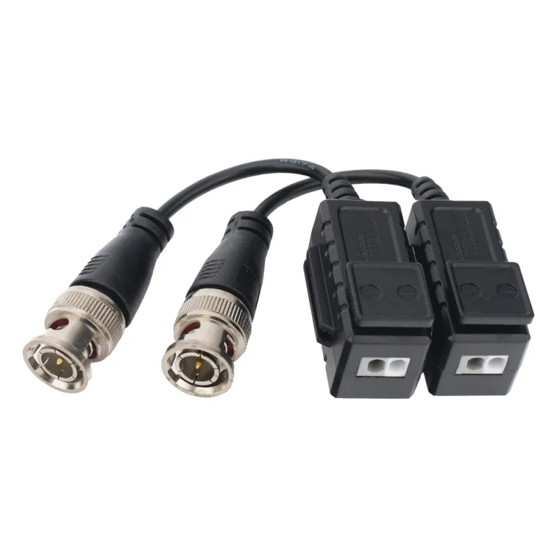 Kit de Transceptores (Baluns) con Terminal PUSH SUPERIOR, Resolución 4K , Cable flexible COAXIAL Blindado / COAXITRON / AUDIO POR COAXITRON / Menu OSD /Conector 100% COBRE / protección TVS, Calidad PREMIUM
