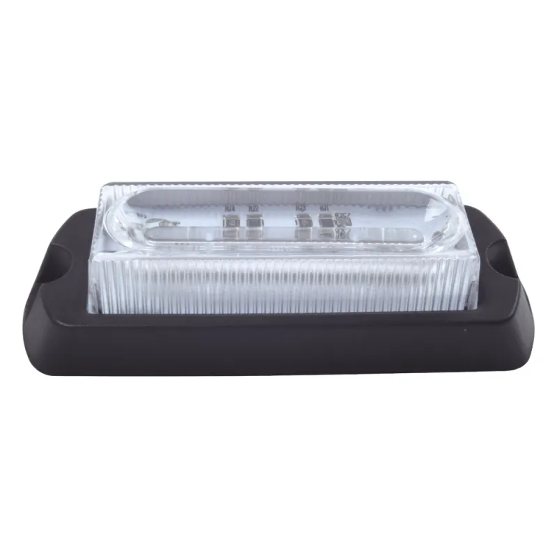Luz Auxiliar Ultra Brillante X13 de 4 LEDs, Color Claro, con mica transparente