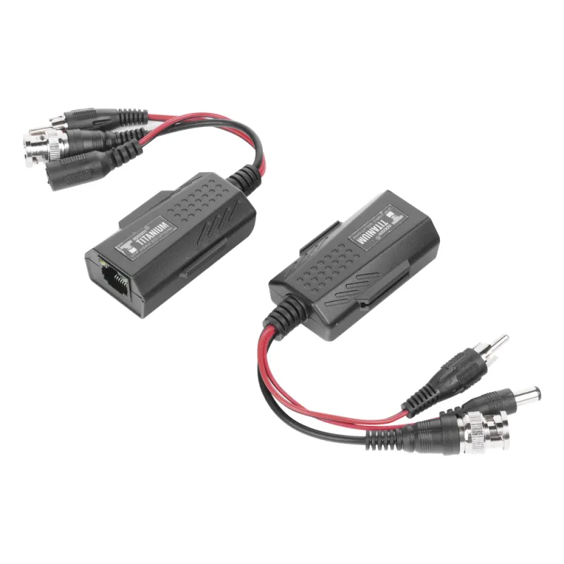 Kit de transceptores activos, envía alimentación 12V/24Vcc/AC, video y audio a una distancia de hasta 150 m en 4K para aplicaciones de video por UTP Cat 5e / 6 en alta definición.
