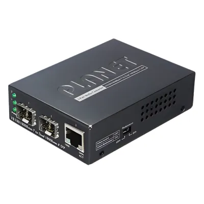 Convertidor de Medios con Doble Puerto SFP 1000BASE-FX/SX/LX y Puerto Ethernet 1000Base-T