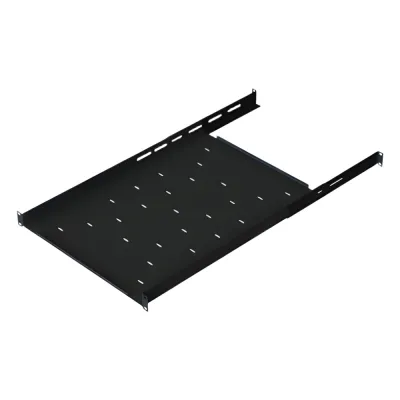 Charola Ajustable para Rack de 19" de 4 postes de 1 Unidad de Espacio. Profundidad de 633 a 816 mm