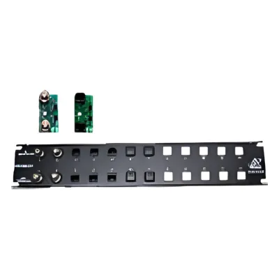 Placa frontal para 12 módulos con conexión BNC para instalaciones en rack ( No se incluyen los módulos )